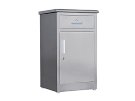 stainless 1 drawer 1 door medicine cabinet