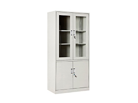 Up glass door steel file cabinet