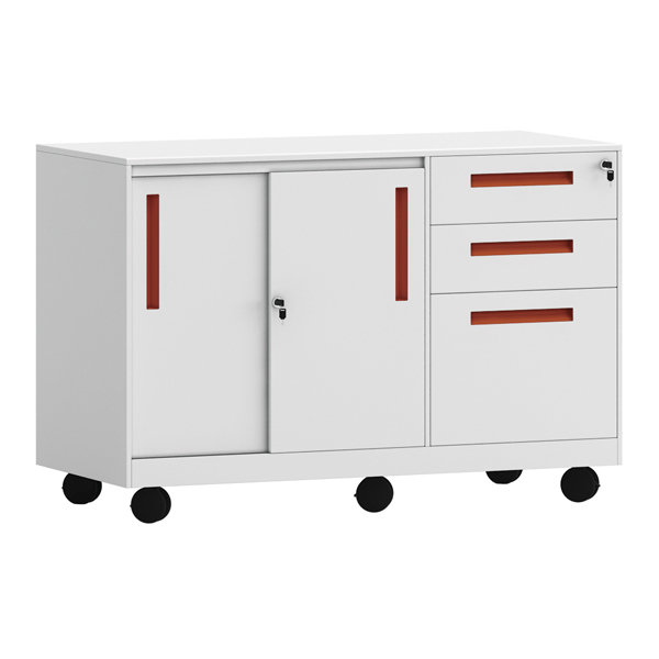 sliding door 3 drawer cabinet