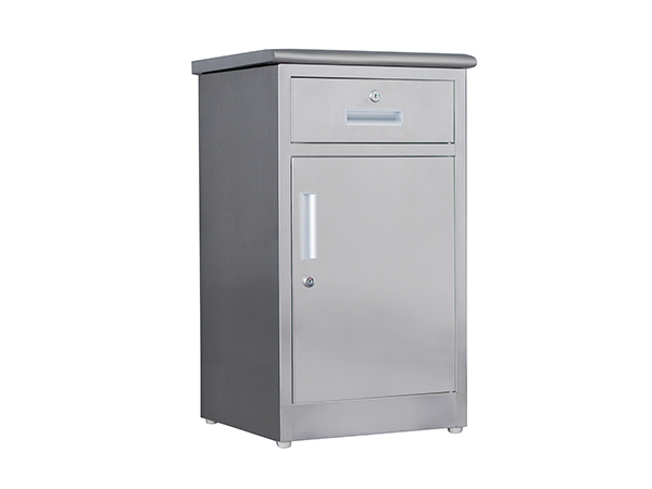 stainless 1 drawer 1 door medicine cabinet