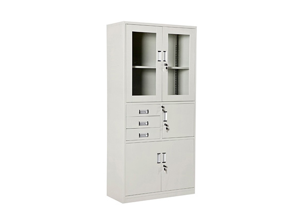 steel cupboard with safe and 3 drawers