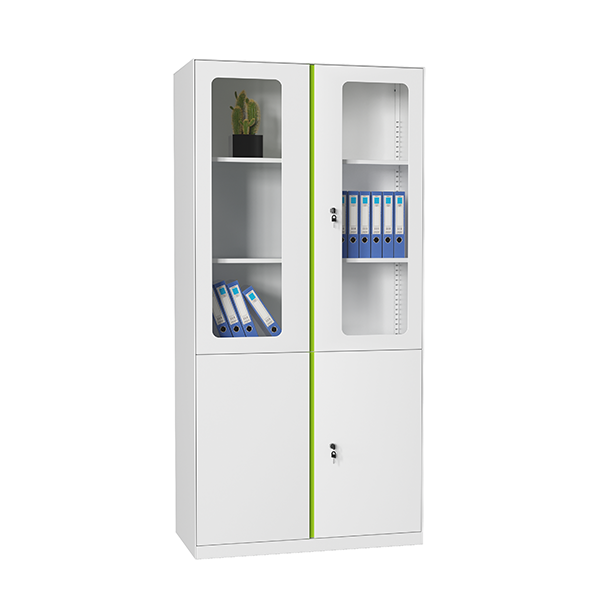 4.5mm thin edge up glass down steel storage cabinet