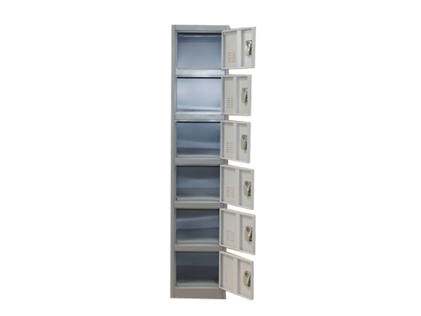 6 tier door steel locker